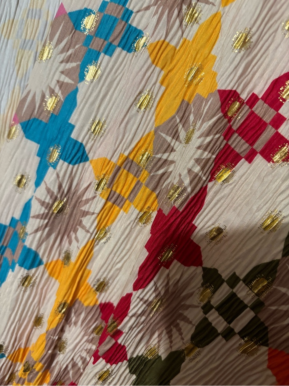 Commense Cream Multi-Color Patterned Maxi Dress - Picture 3 of 4